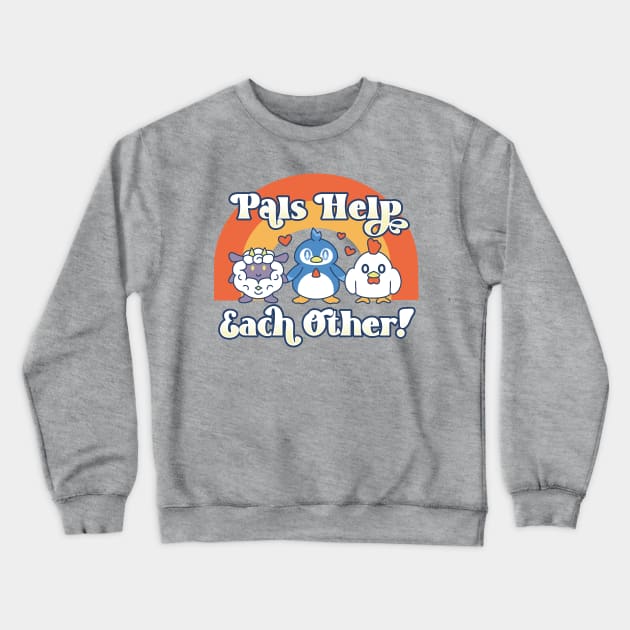 Pals Help Each Other Crewneck Sweatshirt by TeeMagnet